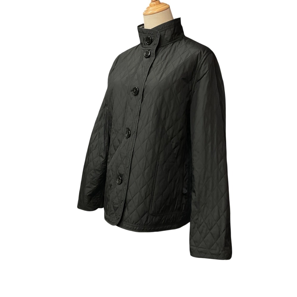 Talbots Women's Geometric Print Reversible Lightweight Quilted Jacket Size Large - Picture 8 of 16